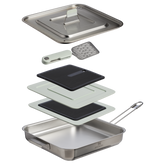 The Wildfare Pro Square Pan Cookset 5-piece set | 2 QT